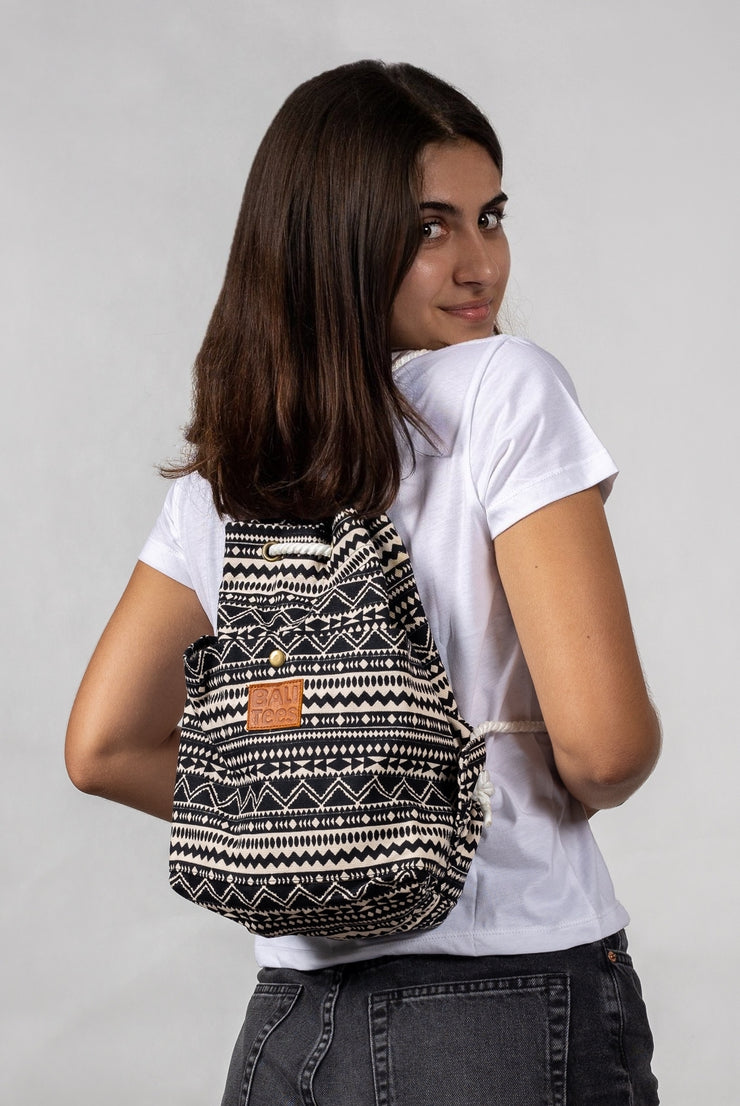 T-Bag Small Garis Black